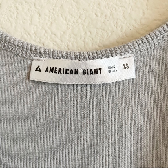 American Giant Grey Ribbed Tank Size XS Cotton Spandex - Picture 7 of 11